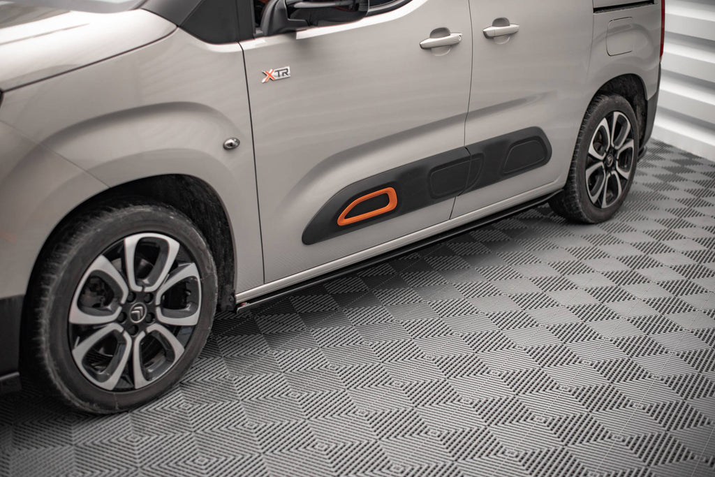 Maxton Design Street+ Seitenschweller Leisten passend für Citroen Berlingo Mk3 schwarz Hochglanz