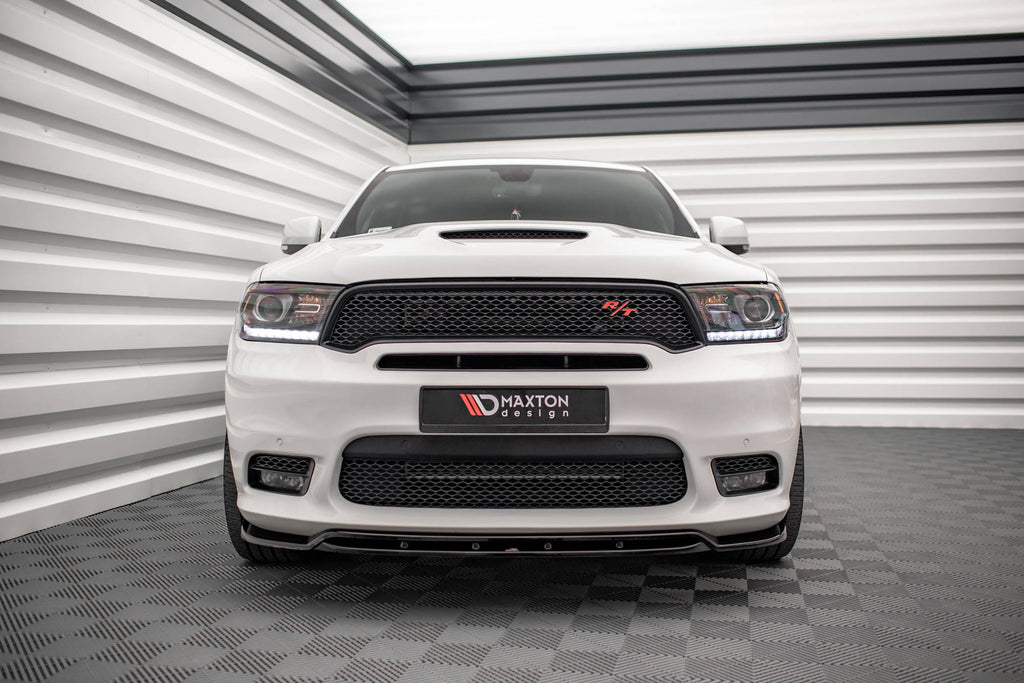 Maxton Design Street+ Spoilerlippe Front Ansatz V.1 passend für Dodge Durango RT / SRT Mk3 Facelift schwarz Hochglanz