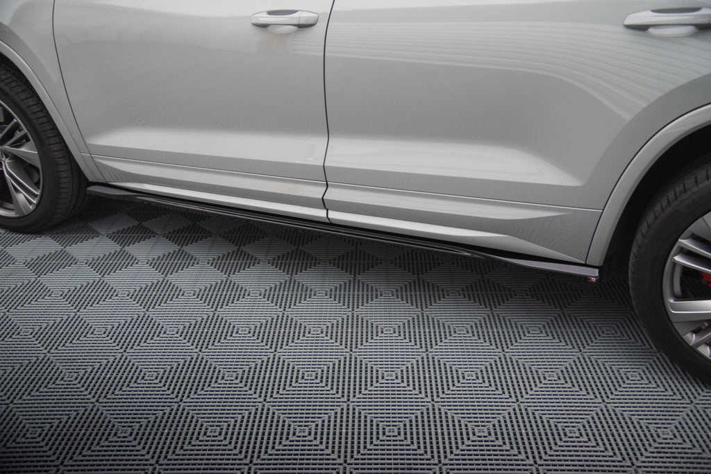 Maxton Design Street+ Seitenschweller Leisten passend für Skoda Kodiaq RS Mk1 / Mk1 Facelift schwarz Hochglanz
