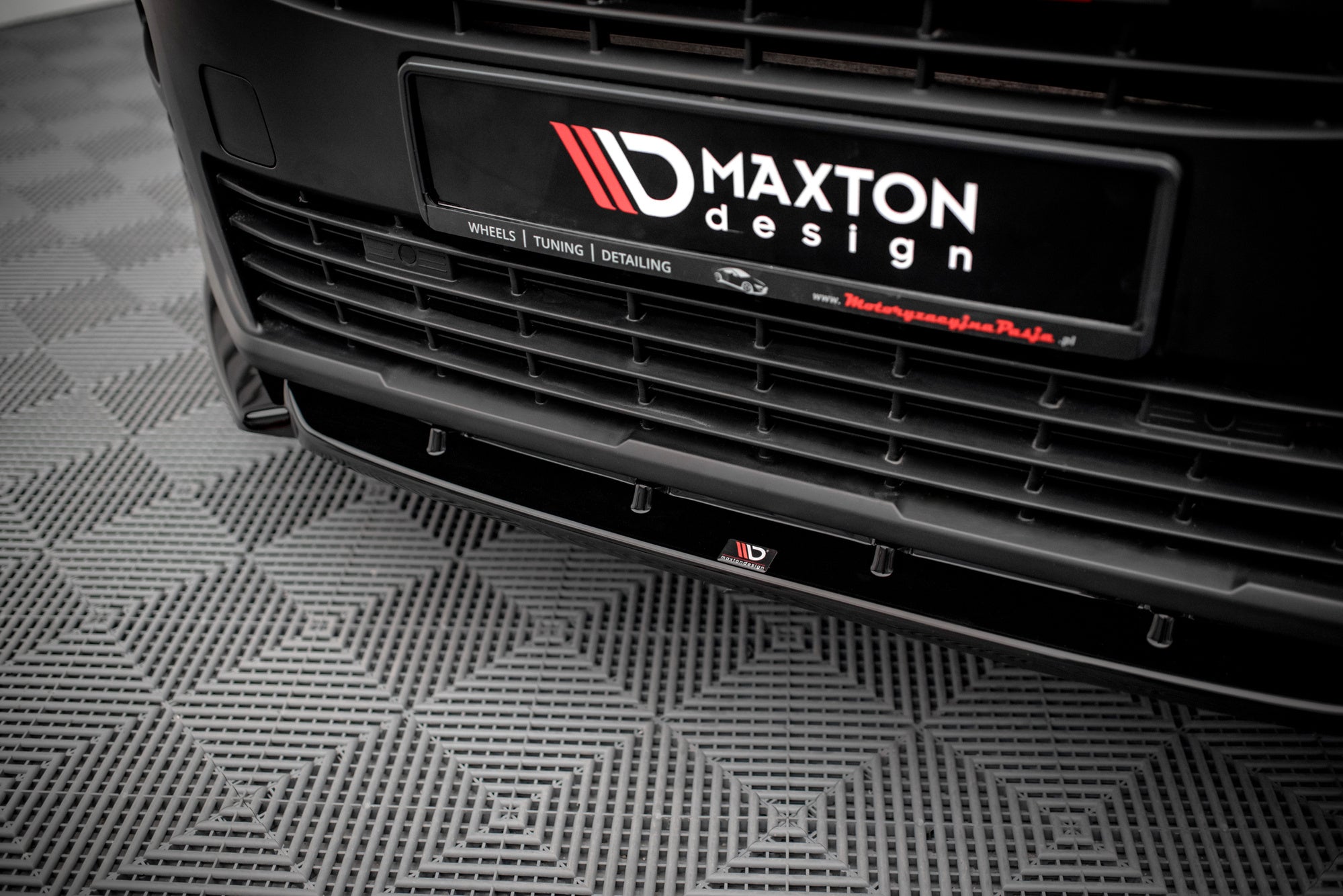 Maxton Design Street+ Spoilerlippe Front Ansatz passend für Peugeot Partner Mk3 schwarz Hochglanz
