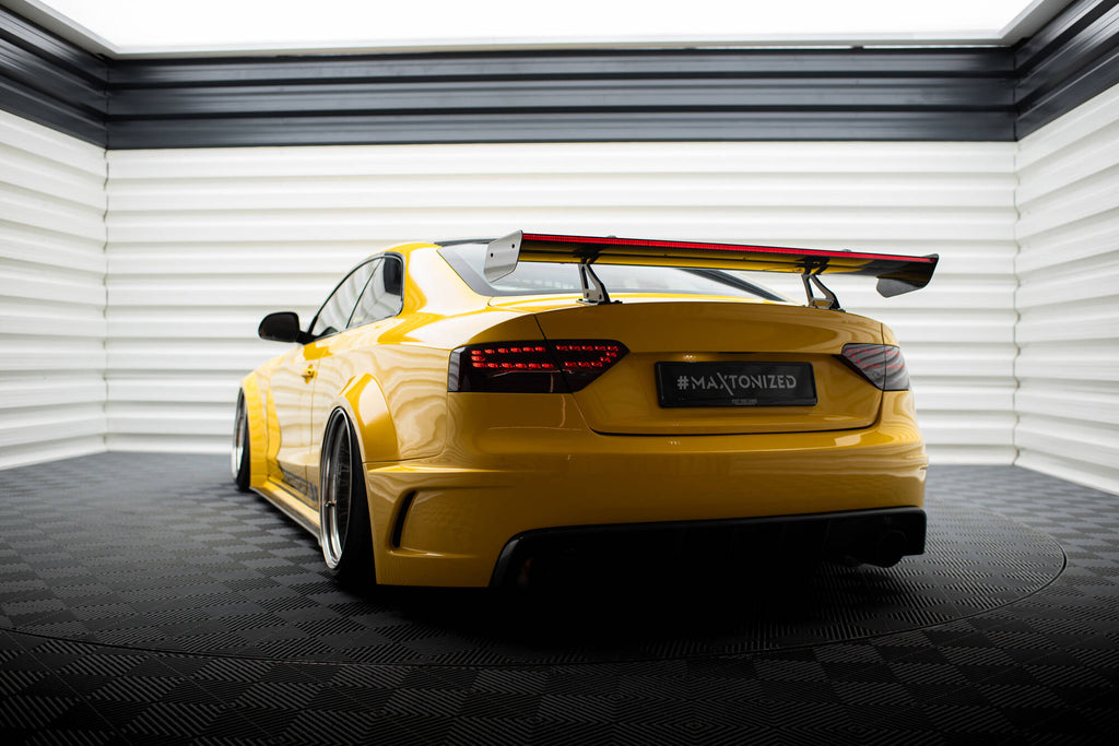 Maxton Design Carbon Spoiler With Upper Swan Mounting + LED Audi A5 Coupe 8T für Audi A5 / S5 / RS5