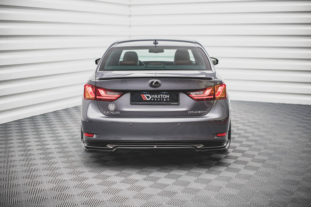Maxton Design Street+ Mittlerer Diffusor RACE passend für Lexus GS F Sport Hybrid Mk4 (L10) schwarz Hochglanz