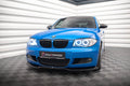 Maxton Design Street+ Spoilerlippe Front Ansatz V.1 passend für BMW 1er M-Paket E87 / E81 Facelift schwarz Hochglanz