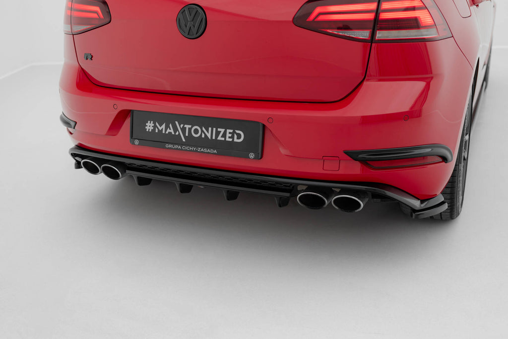 Maxton Design Heckansatz VW Golf R Hatchback Mk7 Facelift schwarz Hochglanz für Volkswagen Golf Mk7 Facelift