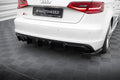 Maxton Design Diffusor Heck Ansatz passend für Audi A3 S-Line Sportback 8V (Ausführung mit einseitigem Doppelauspuffendrohr)