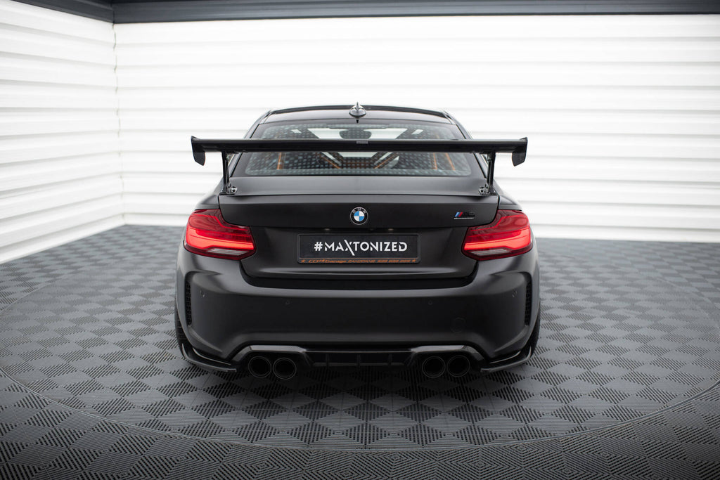 Maxton Design Carbon Spoiler With External Brackets Uprights BMW M2 F87 / 2 / 2 M-Paket F22 für BMW M2 F87