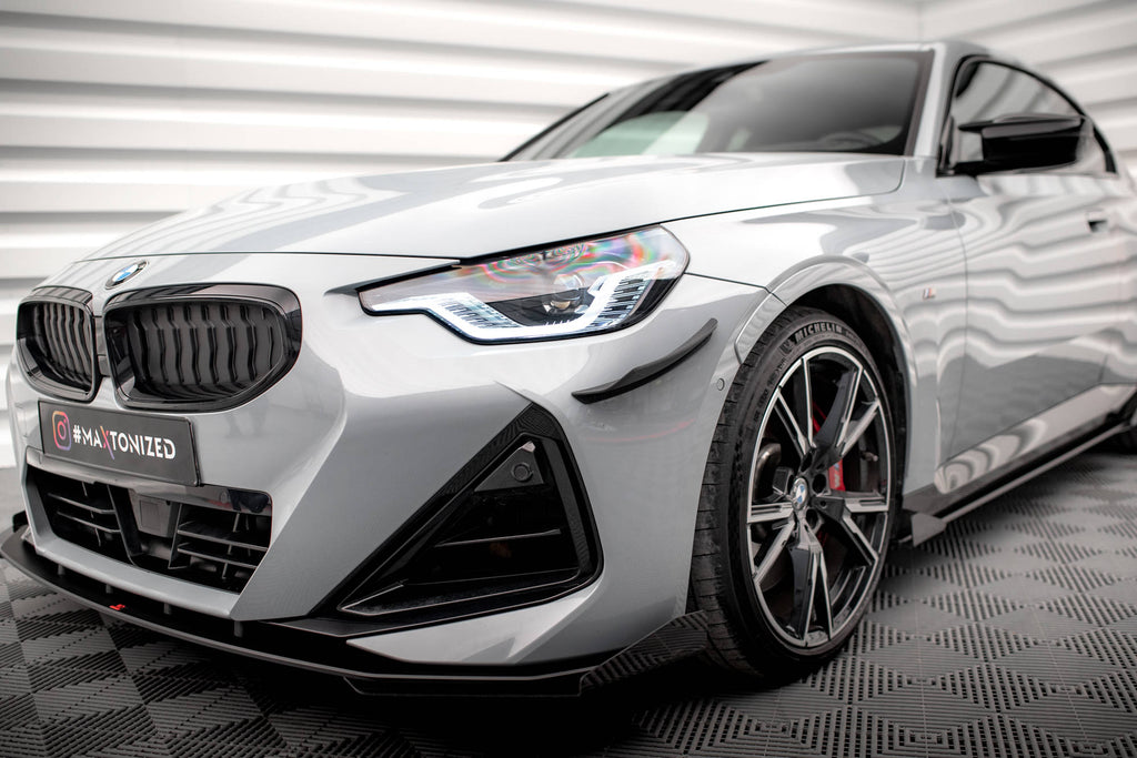 Maxton Design Stoßstangen Flaps Wings vorne Canards passend für BMW 2 Coupe M-Paket / M240i G42
