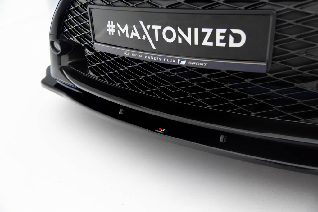 Maxton Design Street+ Spoilerlippe Front Ansatz V.2 passend für Lexus RC Mk1 schwarz Hochglanz