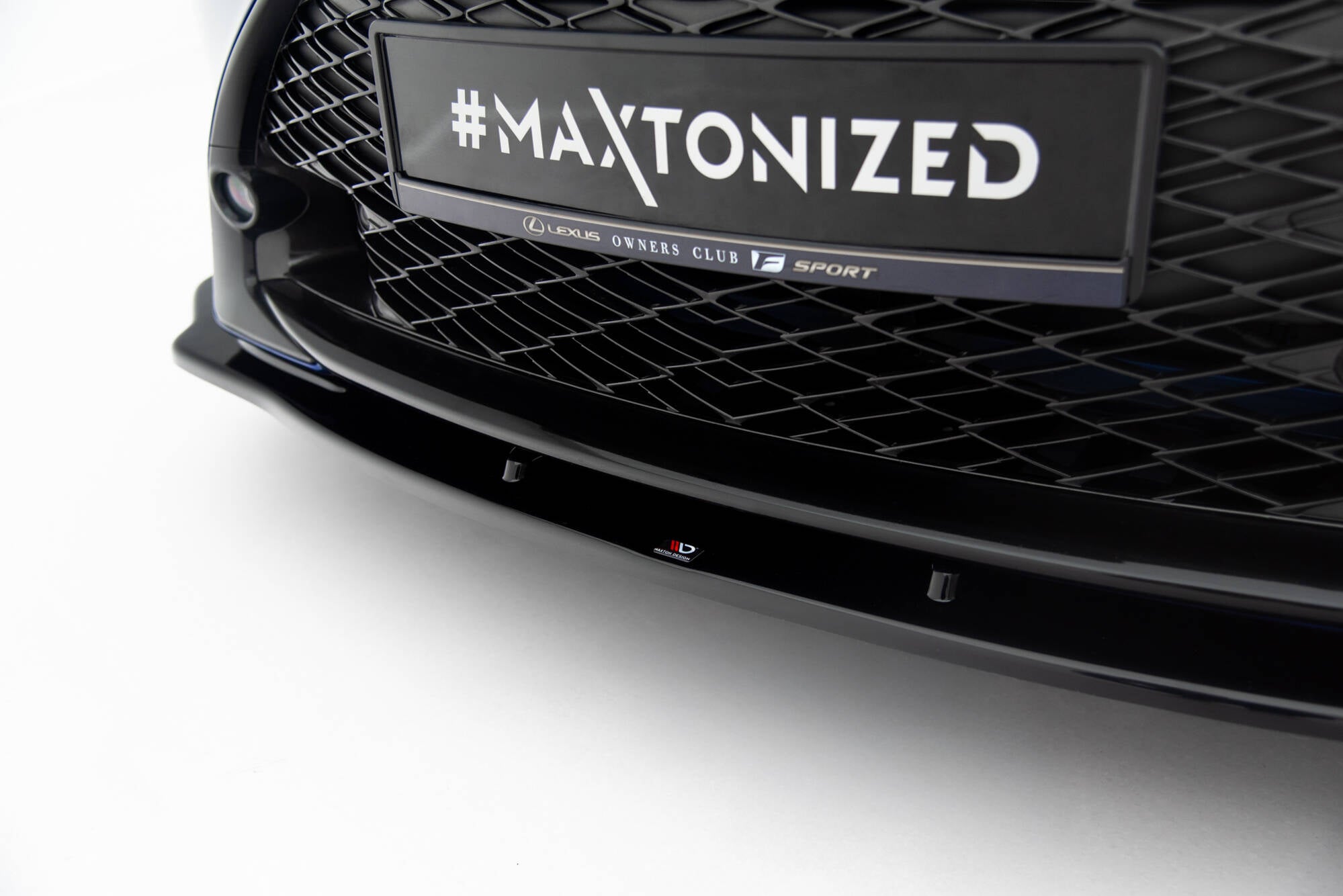 Maxton Design Street+ Spoilerlippe Front Ansatz V.2 passend für Lexus RC Mk1 schwarz Hochglanz