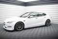 Maxton Design Street+ Seitenschweller Leisten passend für V.1 passend für Tesla Model S Plaid Mk1 Facelift schwarz Hochglanz