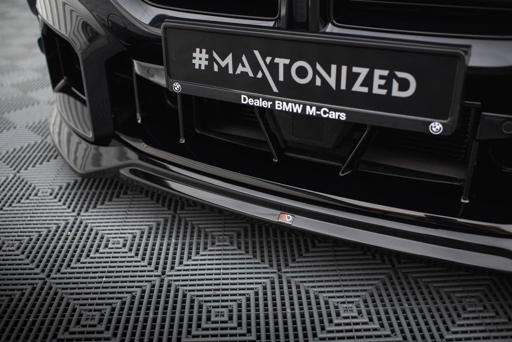 Maxton Design Street+ Spoilerlippe Front Ansatz V.1 passend für BMW M2 G87 schwarz Hochglanz