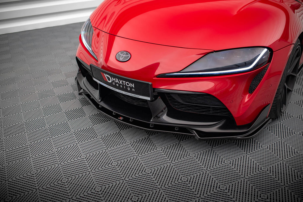 Maxton Design Street+ Spoilerlippe Front Ansatz V.4 passend für Toyota Supra Mk5 schwarz Hochglanz