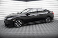 Maxton Design Street+ Seitenschweller Leisten passend für Honda Civic Limousine Mk10 / Mk10 Facelift schwarz Hochglanz