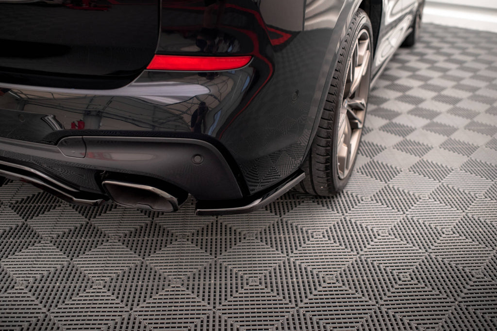 Maxton Design Heck Ansatz Flaps Diffusor passend für BMW X3 M40i / M40d G01 schwarz Hochglanz