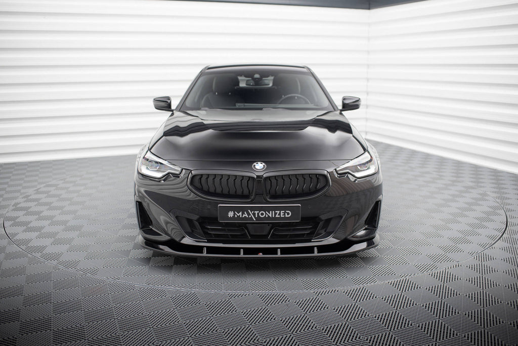 Maxton Design Street+ Spoilerlippe Front Ansatz V.1 passend für BMW 2 Coupe G42 schwarz Hochglanz
