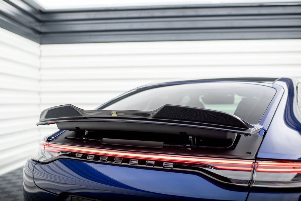 Maxton Design Spoiler CAP 3D passend für Porsche Panamera E-Hybrid 971 Facelift schwarz Hochglanz