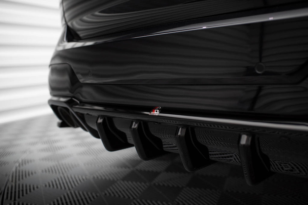Maxton Design Diffusor Heck Ansatz passend für BMW X3 M F97 / F97 Facelift schwarz Hochglanz