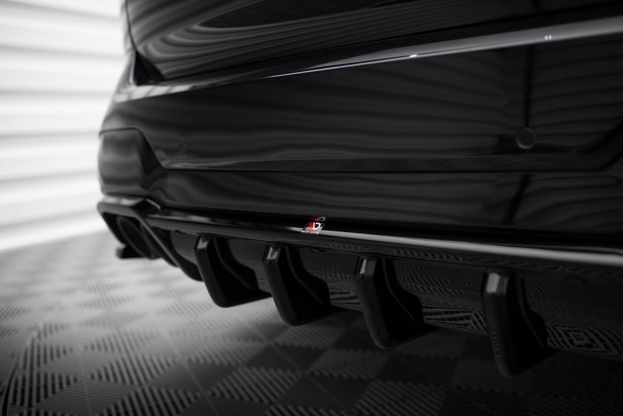 Maxton Design Diffusor Heck Ansatz passend für BMW X3 M F97 / F97 Facelift schwarz Hochglanz