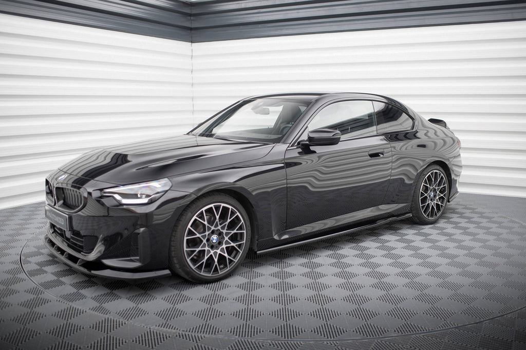 Maxton Design Street+ Seitenschweller Leisten passend für V.1 passend für BMW 2 Coupe G42 schwarz Hochglanz