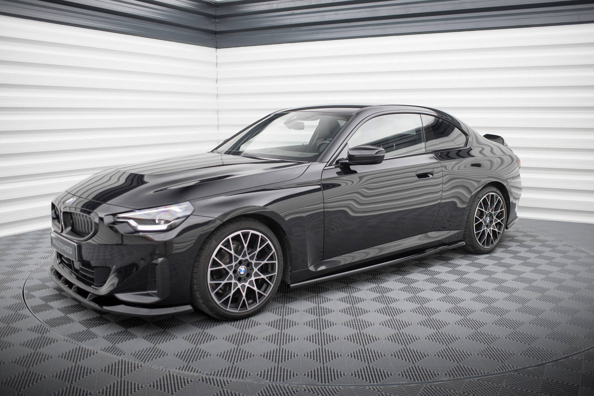 Maxton Design Street+ Seitenschweller Leisten passend für V.1 passend für BMW 2 Coupe G42 schwarz Hochglanz
