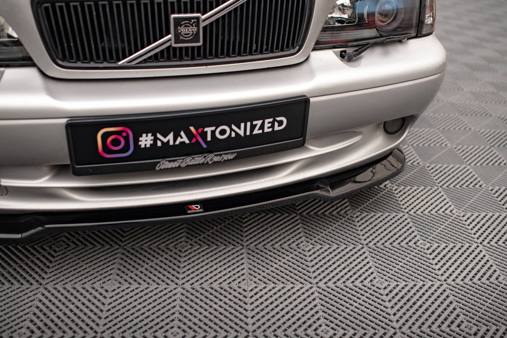 Maxton Design Street+ Spoilerlippe Front Ansatz V.2 passend für Volvo C70 Mk1 schwarz Hochglanz