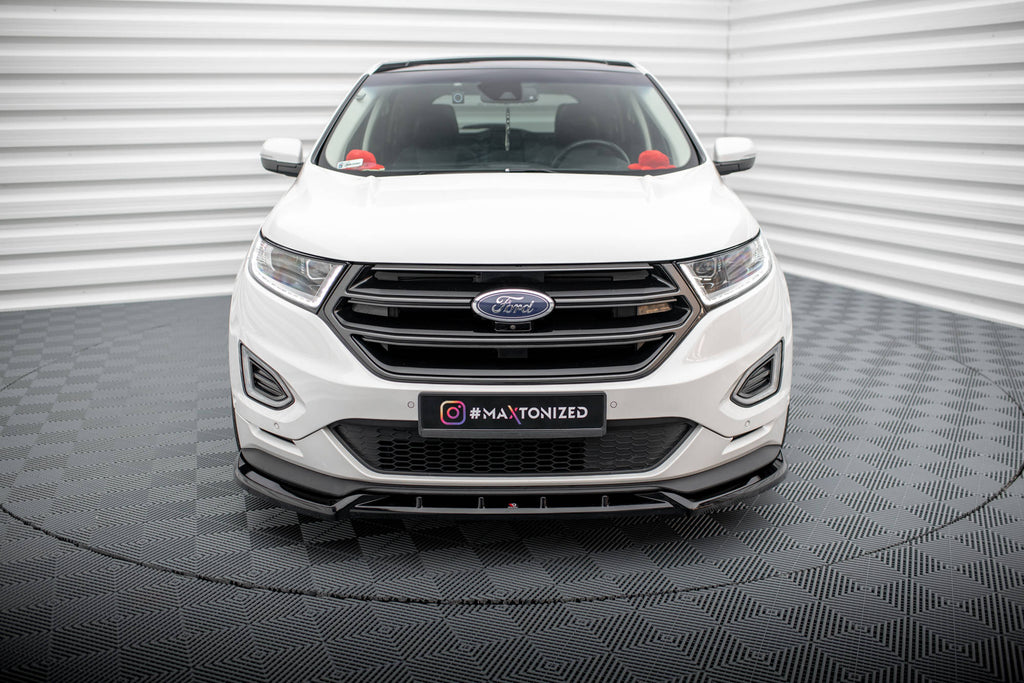 Maxton Design Street+ Spoilerlippe Front Ansatz passend für Ford Edge Sport Mk2 schwarz Hochglanz