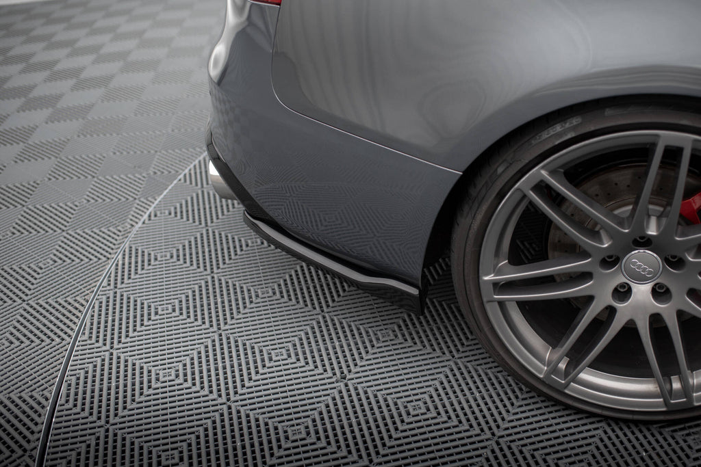Maxton Design Heck Ansatz Flaps Diffusor passend für Audi S5 / A5 S-Line 8T Facelift schwarz Hochglanz