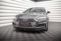 Maxton Design Street+ Spoilerlippe Front Ansatz V.2 passend für Audi S5 / A5 S-Line F5 Coupe / Sportback schwarz Hochglanz