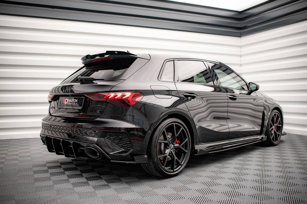 Maxton Design Seitenschweller Flaps passend für Audi RS3 Sportback 8Y schwarz Hochglanz