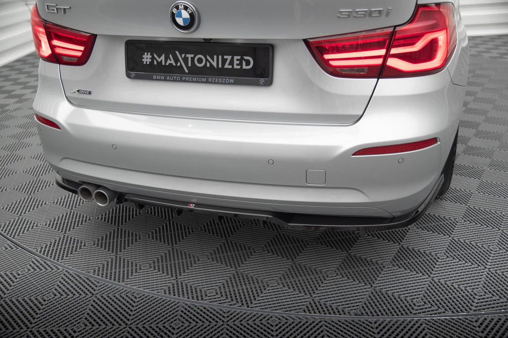 Maxton Design Street+ Mittlerer Diffusor RACE passend für BMW 3er GT F34 Facelift schwarz Hochglanz