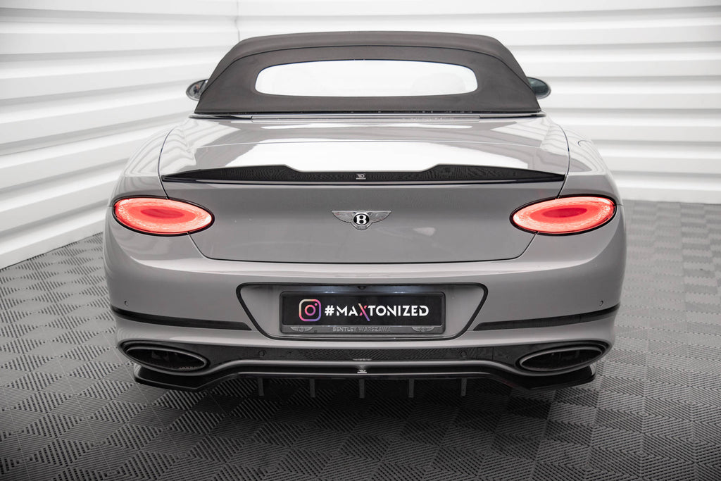 Maxton Design 3D Spoiler CAP passend für Bentley Continental Convertible GT Mk3 schwarz Hochglanz