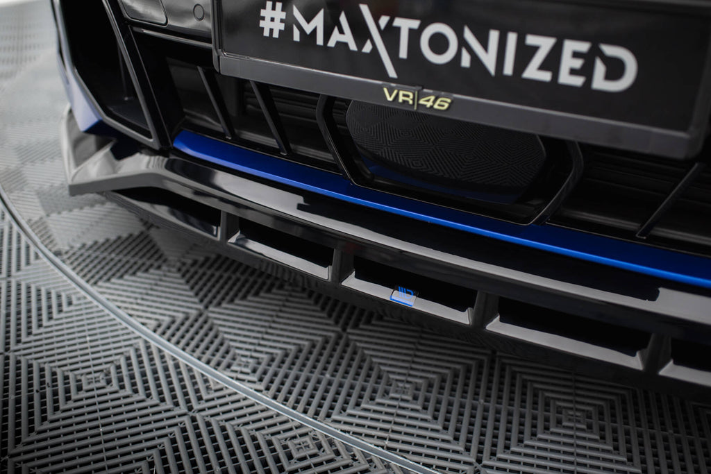 Maxton Design Street+ Spoilerlippe Front Ansatz V.2 passend für BMW X5 M-Paket G05 Facelift schwarz Hochglanz