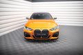 Maxton Design Street+ Spoilerlippe Front Ansatz V.4 passend für BMW 4er M-Paket / M440i G22 / G23 / G22 Facelift / G23 Facelift schwarz Hochglanz