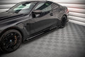 Maxton Design Street+ Seitenschweller Leisten passend für V.1 passend für BMW M4 G82 / G82 Facelift schwarz Hochglanz