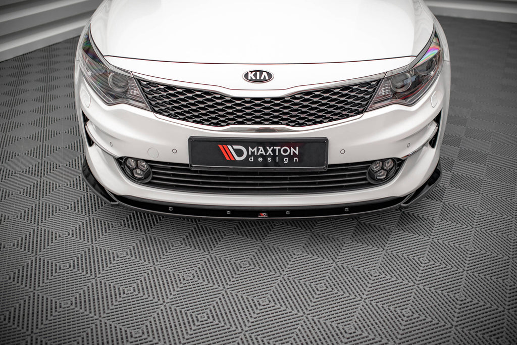 Maxton Design Street+ Spoilerlippe Front Ansatz V.2 passend für Kia Optima Mk4 schwarz Hochglanz