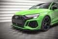 Maxton Design Front Stoßstange Flaps passend für Audi RS3 8Y schwarz Hochglanz
