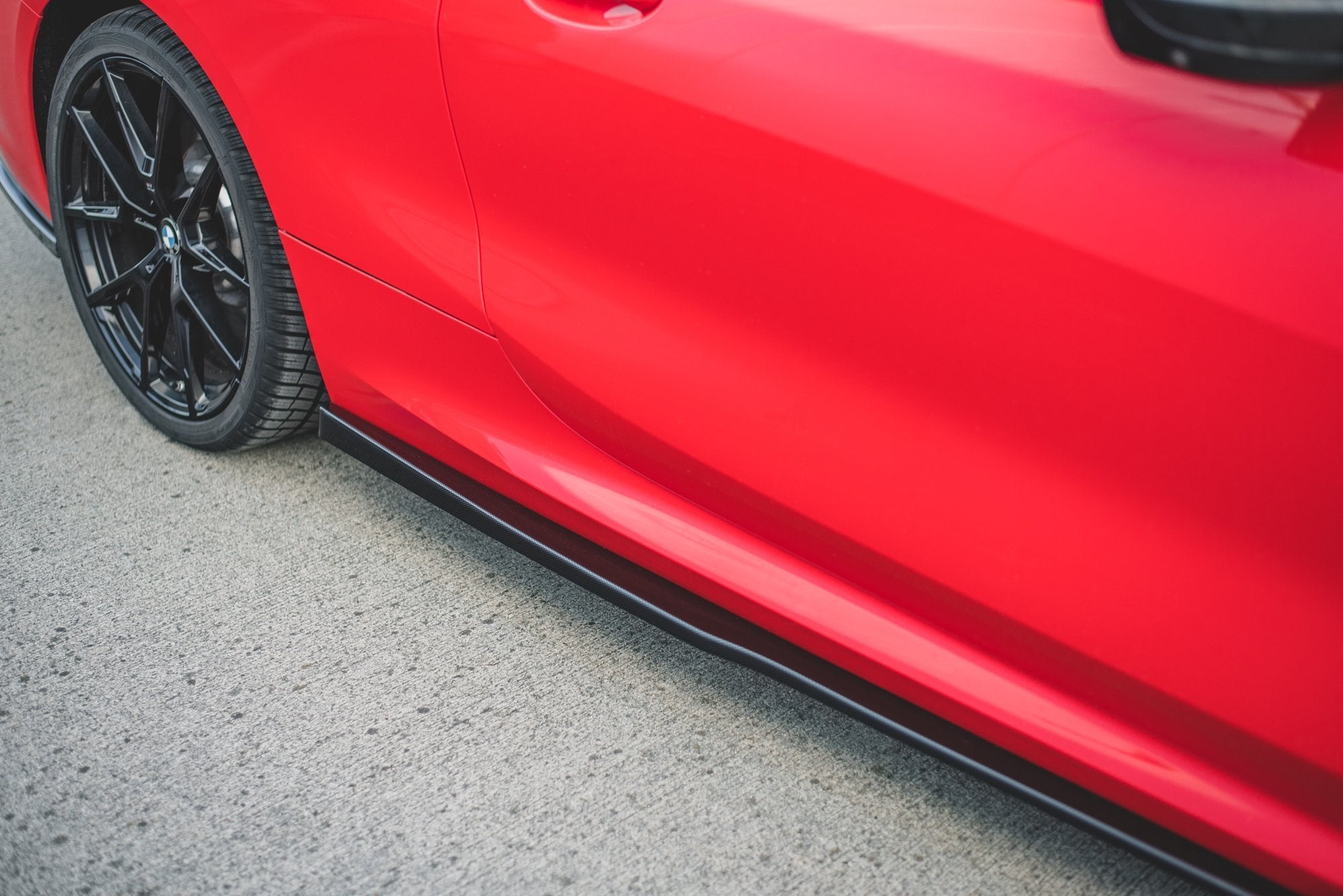 Maxton Design Street+ Seitenschweller Leisten passend für BMW 8 Coupe M-Paket G15 / M8 F92 schwarz Hochglanz