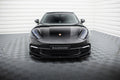 Maxton Design Street+ Spoilerlippe Front Ansatz V.2 passend für Porsche Panamera E-Hybrid / Panamera 4S 971 schwarz Hochglanz