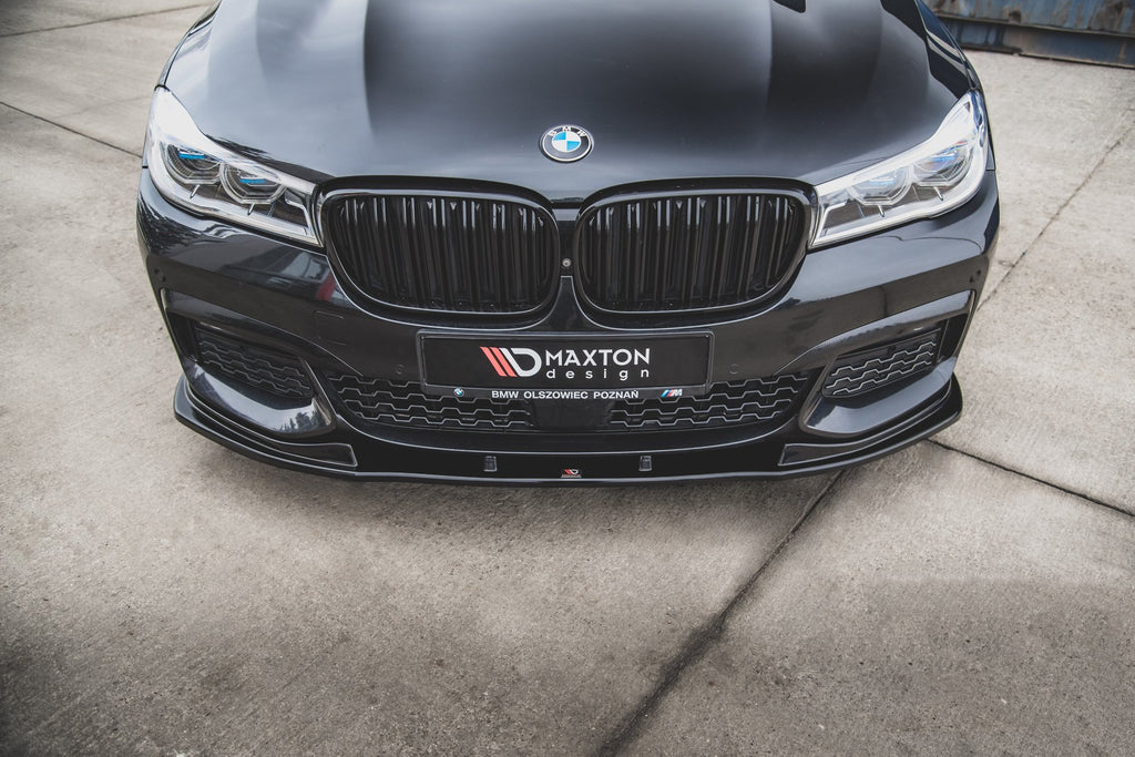 Maxton Design Street+ Spoilerlippe Front Ansatz V.2 passend für BMW 7 M-Paket G11 /G12 schwarz Hochglanz
