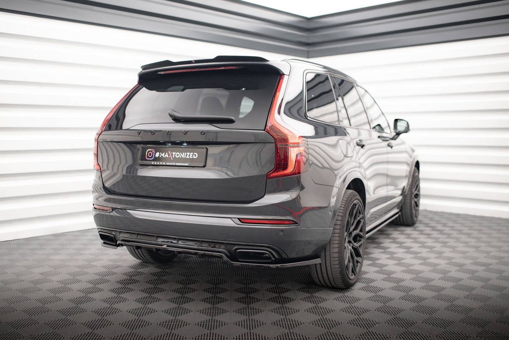 Maxton Design Street+ Mittlerer Diffusor RACE passend für Volvo XC90 R-Design Mk2 / Mk2 Facelift schwarz Hochglanz