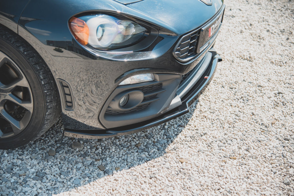 Maxton Design Street+ Spoilerlippe Front Ansatz passend für Abarth 124 Spider schwarz Hochglanz