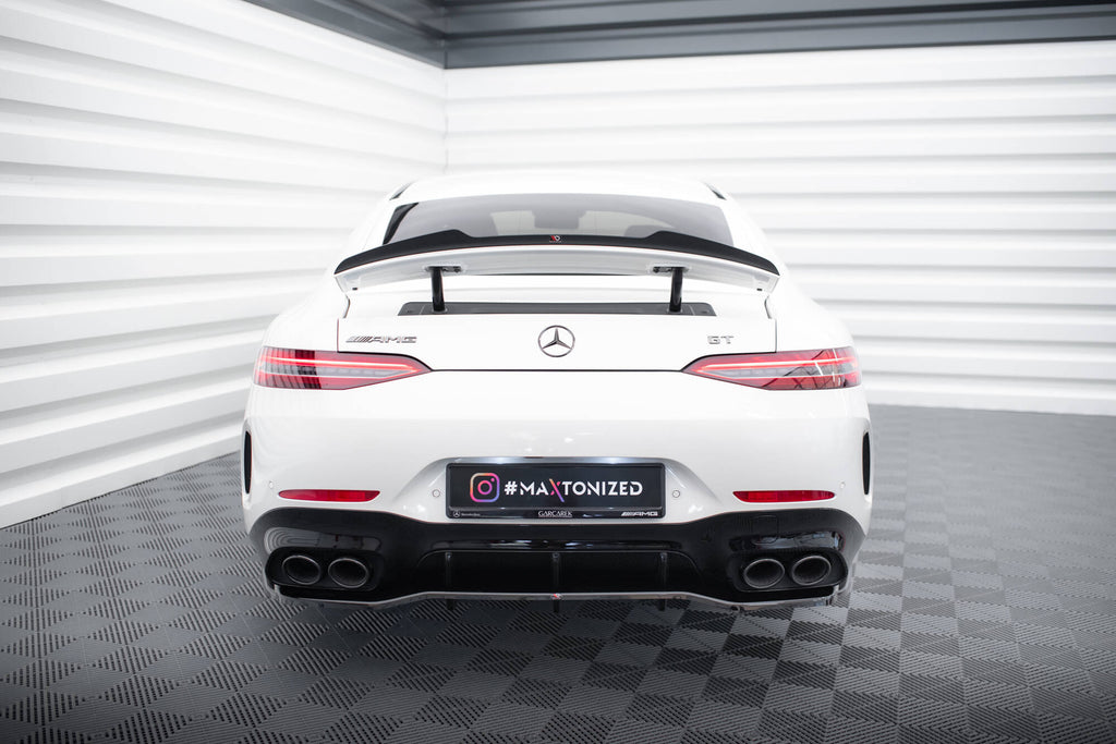 Maxton Design Spoiler CAP passend für Mercedes-AMG GT 53 / 43 V8 Package 4 Door-Coupe X290 schwarz Hochglanz