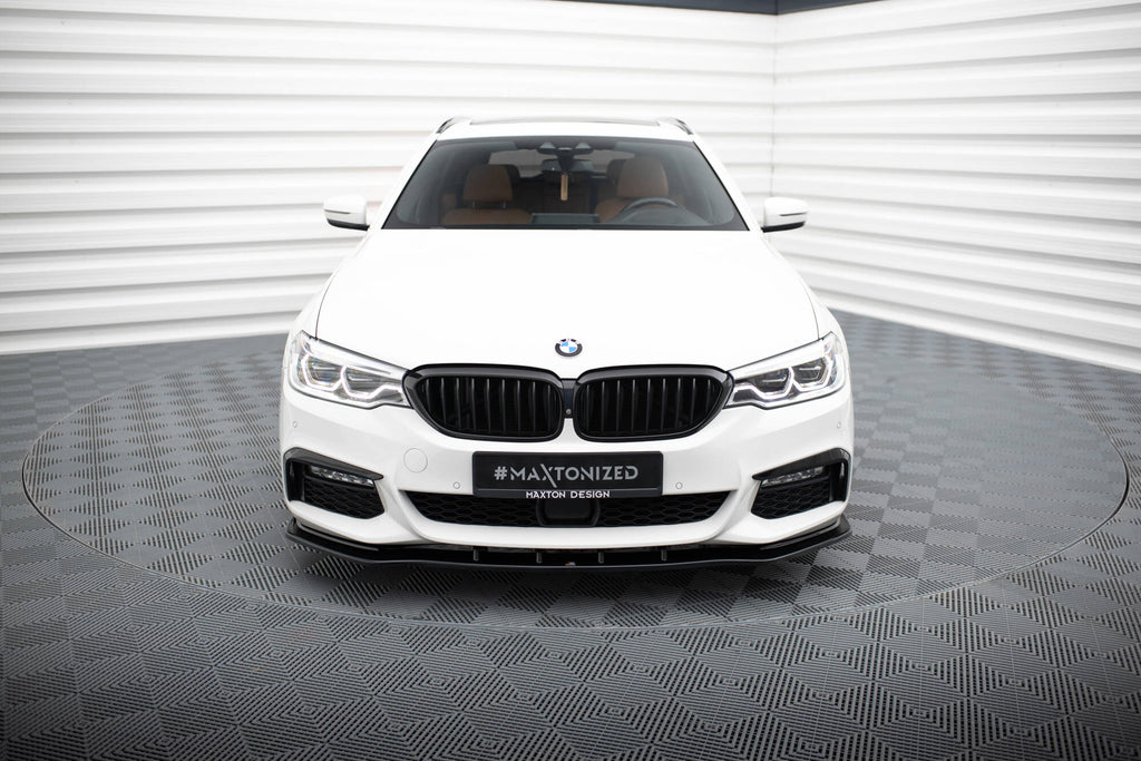 Maxton Design Street+ Spoilerlippe Front Ansatz V.1 passend für BMW 5er M-Paket / M550d / M550i G30/ G31 M-Paket schwarz Hochglanz
