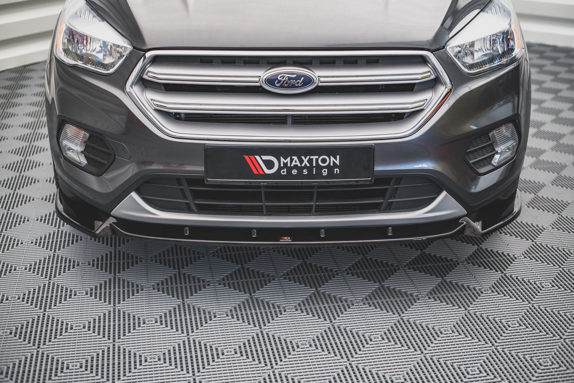 Maxton Design Street+ Spoilerlippe Front Ansatz passend für Ford Escape Mk3 schwarz Hochglanz