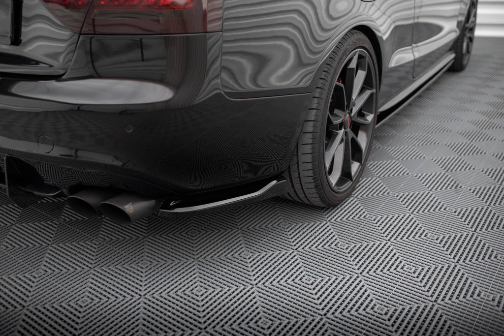 Maxton Design Heck Ansatz Flaps Diffusor V.1 passend für Audi S5 / A5 S-Line Coupe / Cabriolet 8T schwarz Hochglanz