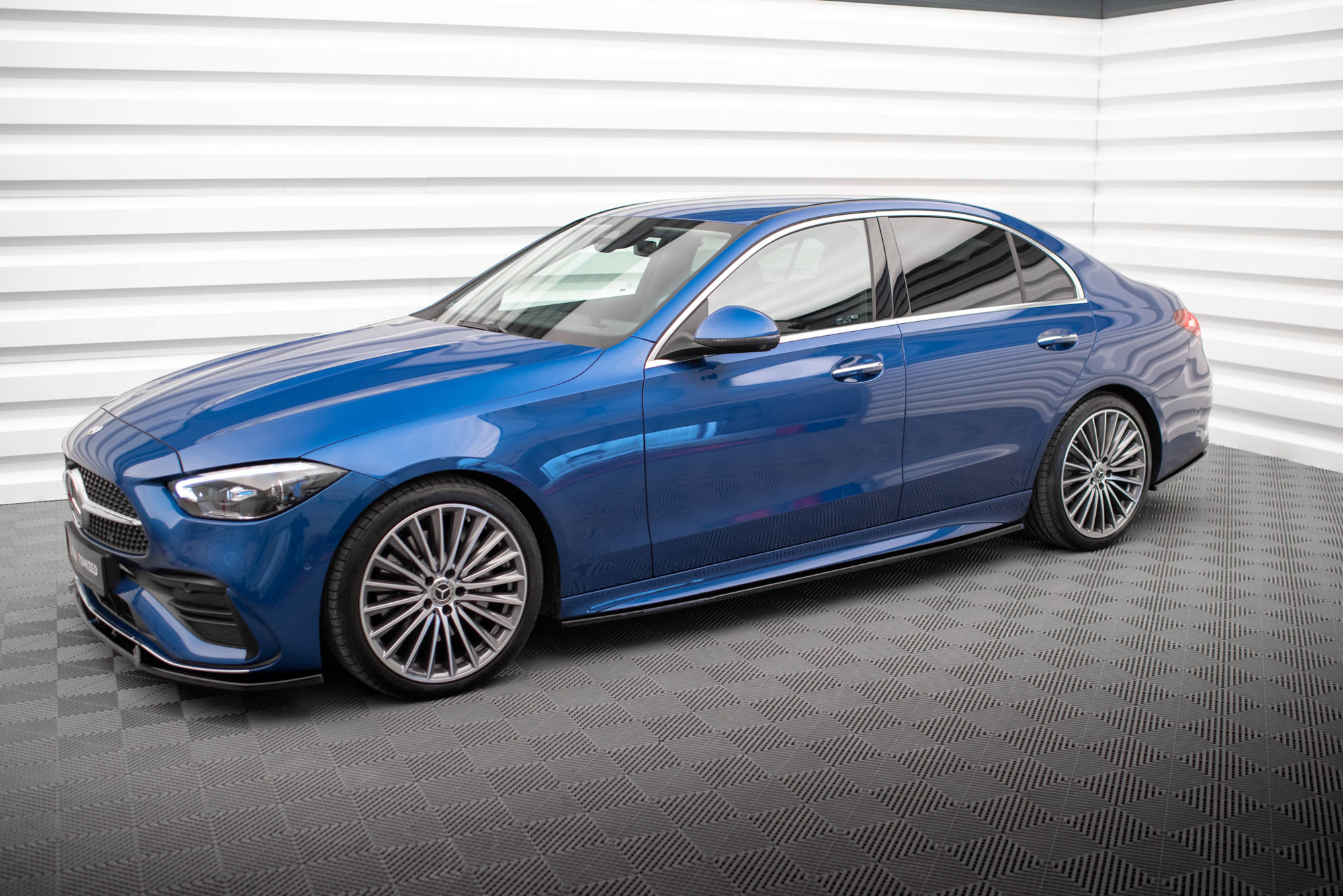Maxton Design Street+ Seitenschweller Leisten passend für Mercedes-Benz C AMG-Line / 43 AMG W206 schwarz Hochglanz