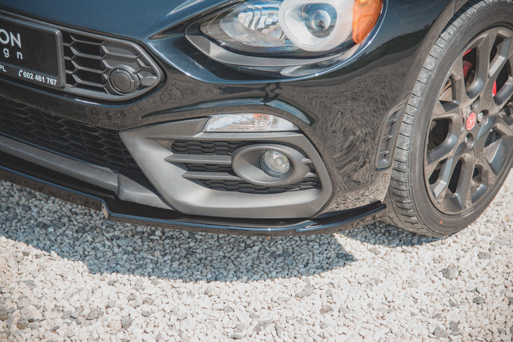 Maxton Design Street+ Spoilerlippe Front Ansatz passend für Abarth 124 Spider schwarz Hochglanz
