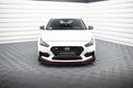 Maxton Design Street+ Spoilerlippe Front Ansatz V.3 passend für Hyundai I30 N Mk3 Hatchback/ Fastback schwarz Hochglanz