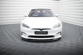 Maxton Design Street+ Spoilerlippe Front Ansatz V.3 passend für Tesla Model S Plaid Mk1 Facelift schwarz Hochglanz