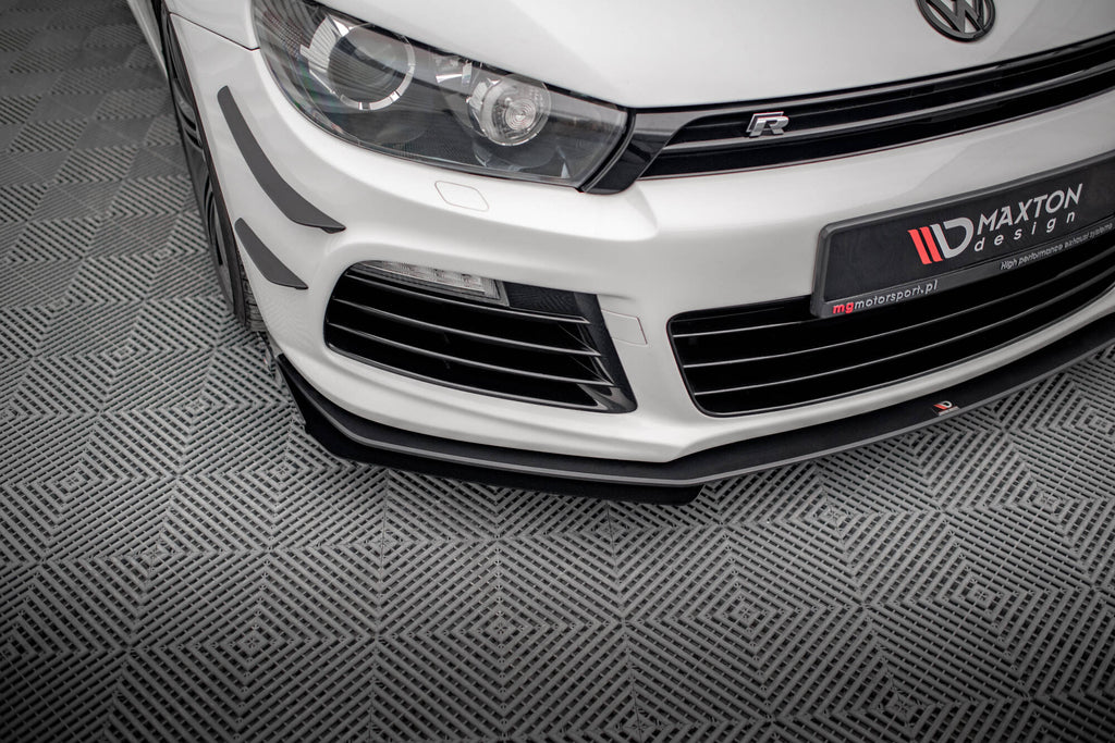 Maxton Design Front Stoßstange Flaps passend für VW Scirocco R Mk3 schwarz Hochglanz